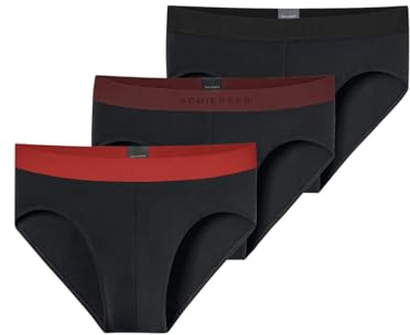 Schiesser Herren 3 Pack Slips Bio Baumwolle Multipack - 95/5 Organic