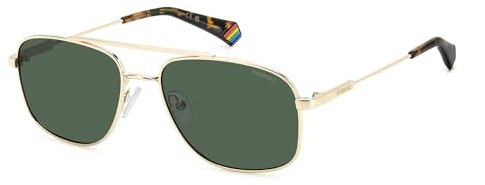 POLAROID Brille PLD 6235/S/X Größe 56-17 mm Gold Grün/Eye size: 56 - Bridge size: 17