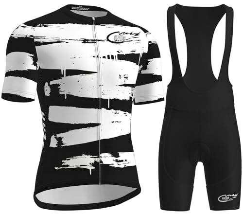 HULG Radtrikot Herren,rennrad Trikot Herren,kurzärmliger Einteiliger Body Für Fahrradtraining, Rennrad-Oberteil, Radfahrerbekleidung,fahrradtrikot-set
