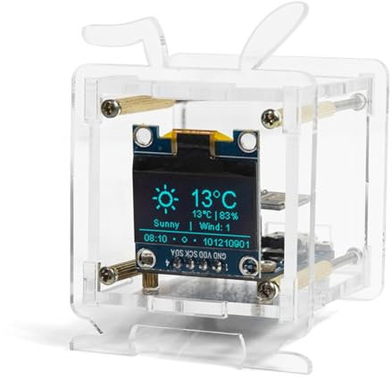 Breeshy ESP8266 DIY Mini Elektronische Uhr Kits Wettervorhersage Uhr Unterstützung 2.4G WiFi DIY Löten Praxis Kit