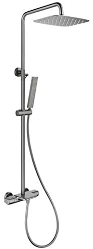 Faucet Ducha termostática, Gris de Ducha Termostático Termostático Tapas de Ducha de Lujo Juego de latón Batinero Baño Baño Baño de Ducha de Lluvia Baño con Lluvia con Cabezal de Ducha y espectáculo