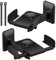Yibracki Adjustable Speaker Mounts for Most Large Speakers - Dual Side Clamping Speaker Wall Mounts for Klipsch, Bose, Edifier, JBL Surrounding Sound Bookshelf Speakers Shelf with Cable Ties, 2 Pack