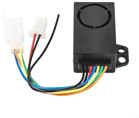 Emiif Sistema di allarme elettrico per bicicletta con doppio telecomando, con un pulsante di avviamento, compatibile con moto e scooter da 36 V-72 V (6 pin)