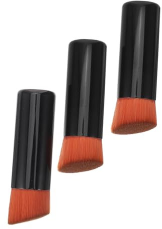 TOGEVAL 3 piezas Brochas de Maquillaje para Polvo y Rubor Pinceles Portátiles de Base y Difuminado para Cerdas y Diseño Duradero Herramientas de Maquillaje y Prácticas