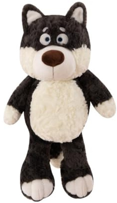 Xiyocadt Wolf Kuscheltier Plüschtier Groß, Süßer Plüschwolf Flauschig, Weiches Stofftier Wolf Welpe, Kawaii Anime Wolfskissen Dekokissen, Geschenk für Kinder Mädchen Jungen & Erwachsene (40cm)