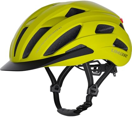 Fahrradhelm Limar Action, Urban mit LED-Rücklicht, belüftet, Competition+ Anpassung, matt gelb, Größe L (57–61 cm)