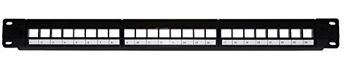 LINK LKPV24 Panneau de Brassage Vide 24 Ports Noir