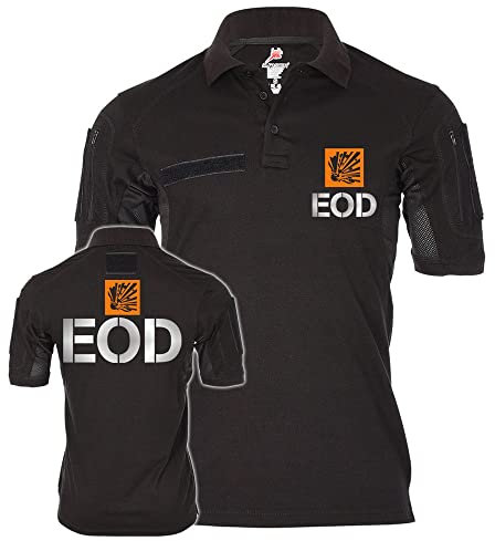 Copytec Tactical Polo EOD reflektierend Kampfmittelbeseitigung Explosive Ordnance Disposal Bundeswehr Army #24066, Größe:M, Farbe:Schwarz