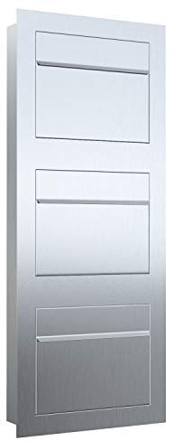 Unterputz Briefkasten - Einbaubriefkasten Sora for Three aus Edelstahl