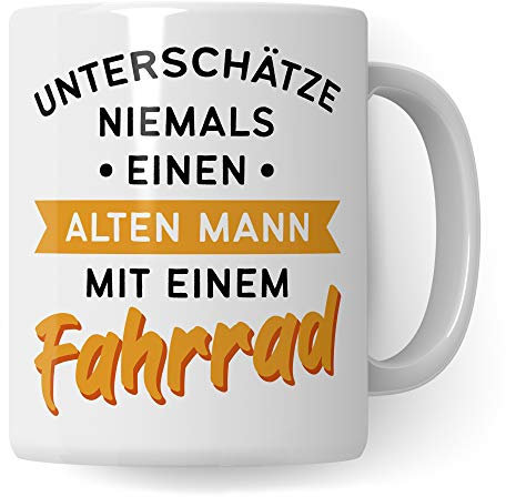 Tasse Fahrrad, Becher Geschenke für Radfahrer Spruch, Kaffeetasse Fahrrad Geschenk Fahrräder Fahrradfahrer Radfahren, Biker Mountainbike Rennrad Mountainbiker Kaffeebecher