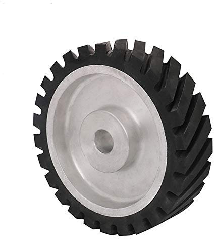 Kontaktrad 200X50mm gezackter Bandschleifer Kontaktrad Kontakt Gummirad für Schleifband, wie gezeigt