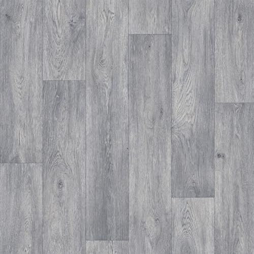 Vinylflooring UK Grey Wood Effect Non Slip Vinyl Flooring Roll For Living Room, Dining Room, Hallways, 2.3mm Thick Vinyl Sheet, Waterproof Lino Flooring -5m(L) X 4m(W) (16'4 X 13'1)