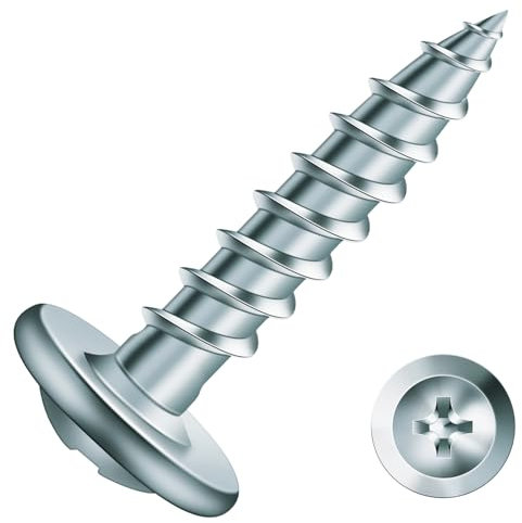 SG TZH Holzschrauben, 1,9 cm, Stahllegierung, Standardgewinde, schnell selbstschneidend, 500 Stück