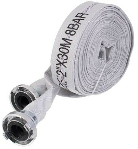 Fire Hose 2'' Diameter 2 inch 30m Meters 98 ft Long Water Hose Pressure 116 PSI