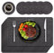 Purejoy Tischsets Abwaschbar 6er Set, Platzsets Abwaschbar Dunkelgrau, rutschfest Hitzebeständig PU Leder Platzdeckchen und Untersetzer, für Hause, Küchen, Esstisch 43x30 cm