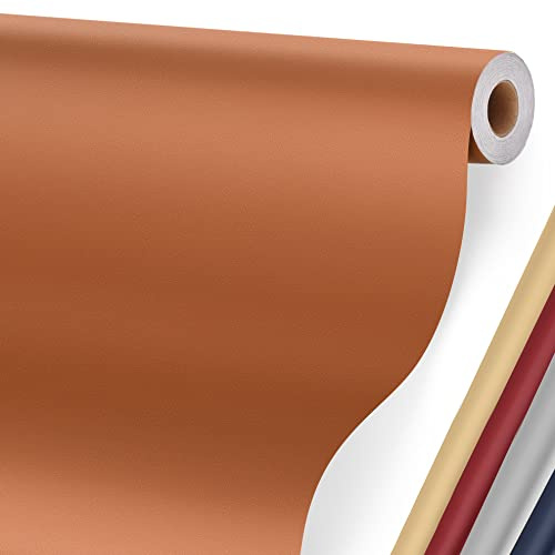 Leder Reparatur Set Rotbraun, 40 x 160cm Kunstleder Selbstklebend, Lederflicken Selbstklebend Leder Patch für Couch, Sofa, Autositze Zubehör,Jacken, Handtaschen