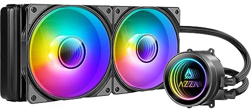 AZZA LCAZ-240C-ARGB Sistema di Raffreddamento per Computer Processore Raffreddamento a Liquido 12 cm Nero 1 Pezzo(i)