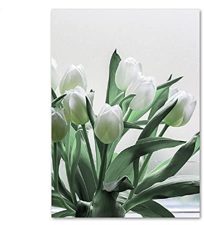 ABCWARRT Nordic Art Poster Tulpe Duftende Blume Grüne Pflanze Agave Monstera Bild Home Wohnzimmer Sofa Wand Dekoration Leinwand Malerei (40 * 50cm Kein Rahmen,3)