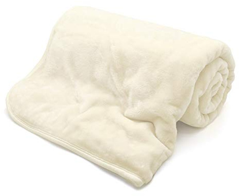LIZZIE JACOBS New Faux Fur Fleece Throws Luxurious Super Soft Warm Cosy Sofa Settee Bed Mink Throws Blankets For Kids and Adults (Cream, Single - 127x152cm)