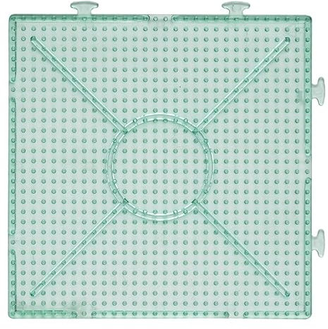 Panduro Perlenplatte für Perlen und Rohrperlen in Ø5 mm | Perle Transparent Trquois Perlenbrett, 15 x 15 cm