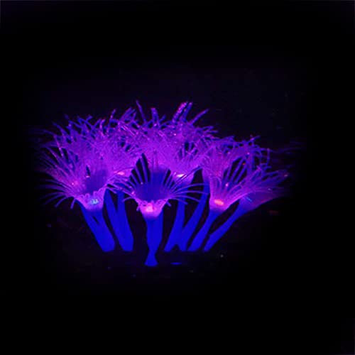 JINGLING Corail Artificiel en Silicone | Décorations pour Paysage d'aquarium, Simulation d'aquarium, décorations coralliennes, Accessoires en Silicone Lumineux