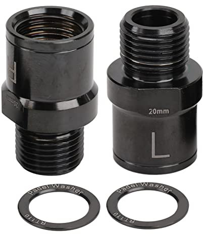 BOROCO Bike Pedal Extender Legierung Fahrradpedal Verlängerte Spindel Für Mountainbike 20mm(Schwarz)