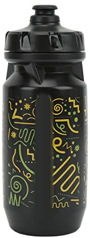 MOUMOUTEN Sports Water Bottle, 550ml Mountain Bike Plastic Insulated Squeeze Water Bottle, Fits Bike Bottle Holder, Outdoor Cycling Kettle for Cycling Gym Hiking Riding Camping(Black)