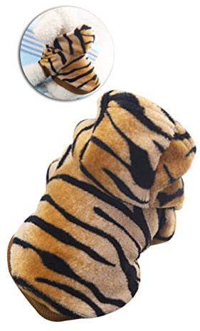 minkissy Hundekostüm Tiger Kapuzenpullover Für Herbst Winter Süße Tierische Verkleidung Für Kleine Hunde Für Und Fotos s