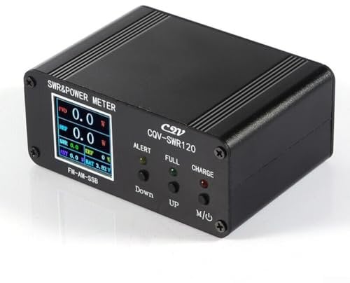 PETSTIBLE 120 W Stehendes Wellenverhältnis-Messgerät, SWR Messgerät Hohe Stehwellenalarmfunktion CQV-SWR120 120 W SWR und Power Standing Wave Meter mit Vollfarb HD Display