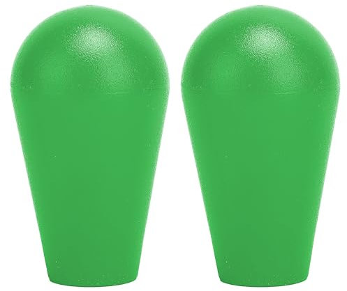 Timebid 2Pcs Ellipse Joystick Ball Top Handle Rocker | M6 Oval Arcade Game DIY Parts Replacement Green*2