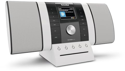 TechniSat MULTYRADIO 4.0 SE - Radio Internet (radio Wi-Fi, DAB+, FM, Spotify, Bluetooth, lecteur CD, USB, écran couleur, 2 haut-parleurs stéréo de 10 W) - Noir/blanc