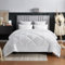 WAVVE Bettdecke 135x200 cm Winterdecke Warm, Steppdecke Winter 450gsm Mikrofaser Duvet 135x200cm, Weiche Kuschelige Steppbettdecke Weiß 135 x 200