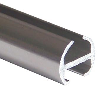 BASIT Innenlauf Gardinenstangenrohr 160 cm lang I Edelstahlrohr 16mm Durchmesser I Innenlauf Gadinenstange Schiene in Edelstahl Optik I Vorhangschiene Silber