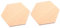 Gogogmee 2 Stück Sechskantbrett Unlackierte Holzplatte Party Deko Versorgung Malholzbrett Naturholzbrett Massivholzbrett DIY Basteln Holzbretter Unvollendetes Holzbrett Sechseck Holzbrett