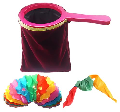 ZBHDEYG 1 Trickspielzeug, 1 Requisitenseidenschal, 1 Requisitengirlande, Leere Bühnentasche, Performance-Tasche, Gedrehter Griff Aus Der Tasche, Performance-Werkzeugtasche