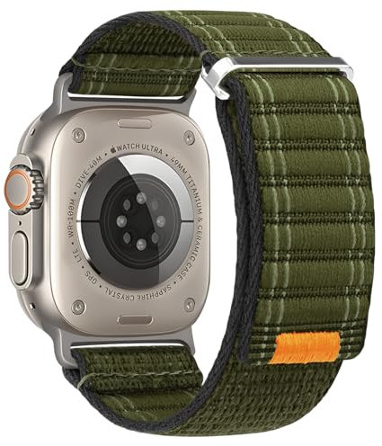 Braided Solo Loop Straps Compatible with Apple Watch Straps 45mm 46mm 44mm 42mm 49mm,Stretchy Strap Elastic Sport Band for Apple Watch SE/iWatch Series 10 9 8 7 6 5 4 3 Ultra 2 1,Women Men(Green)