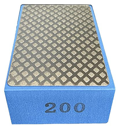 Happyaer Diamant-Handpolierpad für Holz, Metall, Glas, Fliesen, Keramik, Schleifen, 90 x 55 mm, Körnung 60/100/200/400#, stabiles Schleifpad