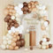 Luftballon Girlande Braun, 103Stück Retro Braune Luftballons Geburtstag Set mit Luftballons Beige Nude Luftballons Weiß, Ballon Girlande Beige Braun für Geburtstag Babyparty Baby Shower Hochzeit Deko