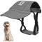 Pawaboo Hunde Baseballmütze, Hundemütze mit elastischen Ohrlöchern, Verstellbar Hundecap Sport Haustier Hut Sonnenschutz für kleine, mittelgroße & große Hunde, Hunde Outfits, XL, Grau
