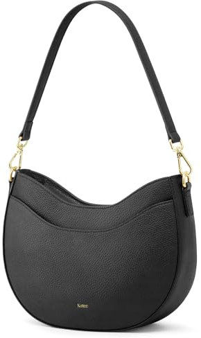 Kattee Leder Umhängetaschen für Damen Kleine Handtaschen und Geldbörsen Weiche Hobo Schultertasche mit Reißverschluss