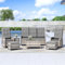 Trumbeak Polyrattan Lounge Set - 5 Personen Gartenmöbel Sitzgruppe Tisch - Sitzgarnitur mit Verstellbarer Rückenlehne aus Gartensofa,Sessel,Beistelltisch Garten Terrasse,Gruy