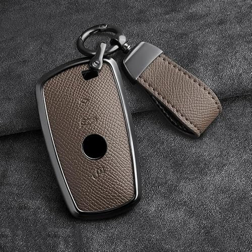 ALaaaaL Car Key Fob Cover for BMW 3/4/5 Series X1 X2 X3 X4 X5 X6 325Li 530 i3 iX3,Car Remote Control Flip Key Fob Shell Replacement Protector,E-coffee-3