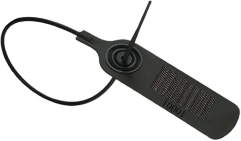 Yhuasia Plombage Edf, 100pcs Shipping Seal, Sécurité en Plastique, Scellés d'Inviolabilité En Plastique Attaches Zip Pour Extincteurs, 300mm 300 mm de Long (Noir)