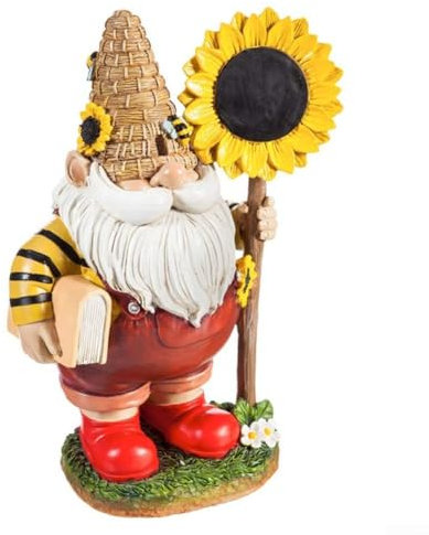 Charmante statue de nain de jardin en résine pièce décorative pour la maison et le jardin (A)