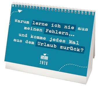 Lieblingskollegen – Best of LK Tischkalender 2026 – Monatstischkalender A5 mit 12 lustigen Sprüchen – Aufstellkalender fürs Büro – Humorvoller Schreibtischkalender