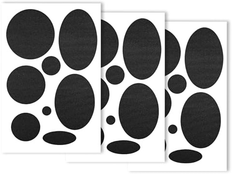 3 Blatt/24 Stück Puffer Daunenjacke Reparaturflicken,Daunenjacke Reparatur Flicken Kleidung Patch Nylon Selbstklebende Patches Wasserdicht Reißfester Bügelflicken Schwarz für Jacke Zelt Skihosen