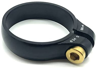 Sattelklemme Matt Fahrradsitz Pfostenklemme 9,2G Aluminiumlegierung Ultralight Fahrradschloss Sitzklammer Radfahren Teil Sattelstütze Clip Ein 31,8 mm / 34(Purple)