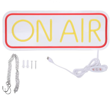 Ausla LED Neon On Air Schild, USB-betriebenes Live-Streaming LED Neon Schild Dimmbare Wanddekoration für Tiktok Twitch Streamer Spielzimmer Studio