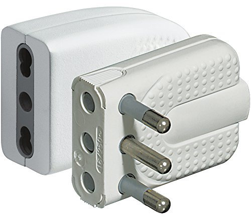 Bticino S2466TAP Corner Kit Spina e Presa, 2P+T, 16A, Bianco, Set di 2 Pezzi