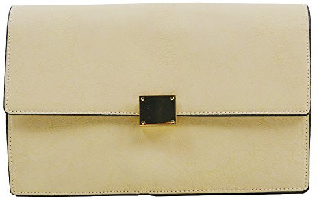 ESSEX GLAM Womens Envelope Clutch Bag Synthetic Leather Ladies Evening Shoulder Handbag